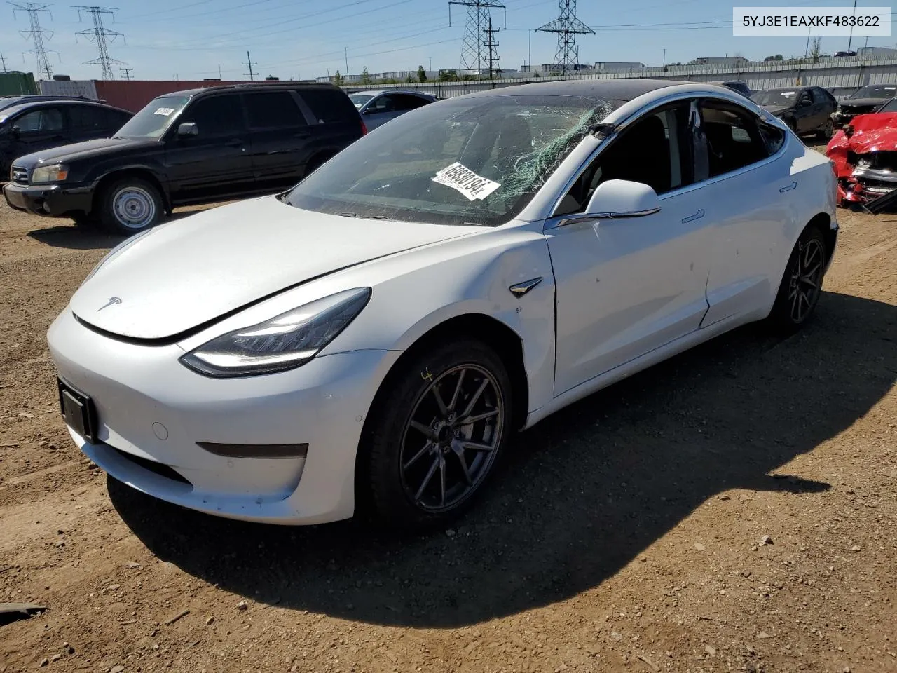 2019 Tesla Model 3 VIN: 5YJ3E1EAXKF483622 Lot: 69830194