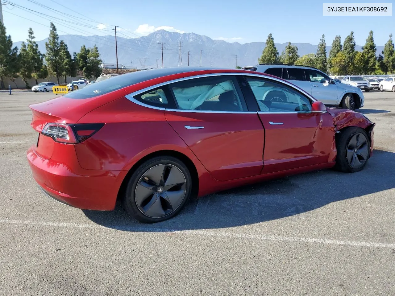 2019 Tesla Model 3 VIN: 5YJ3E1EA1KF308692 Lot: 70004494