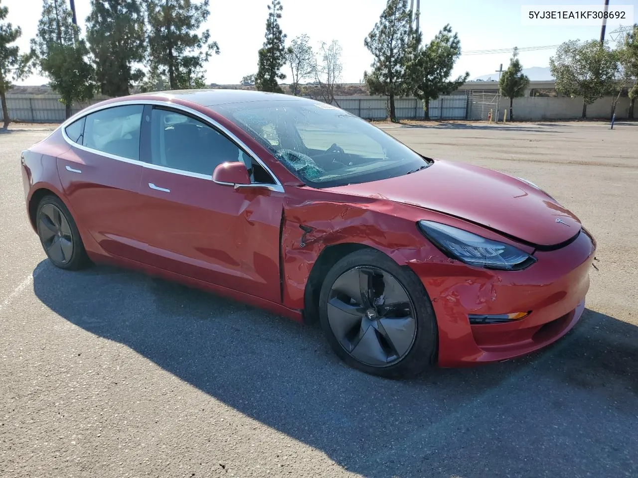 2019 Tesla Model 3 VIN: 5YJ3E1EA1KF308692 Lot: 70004494