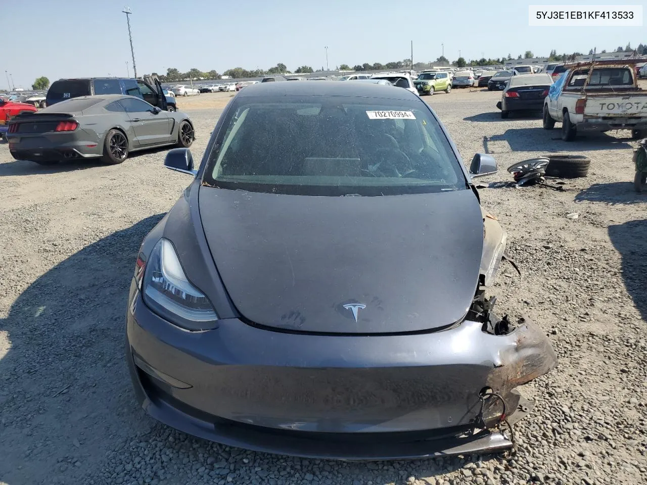 2019 Tesla Model 3 VIN: 5YJ3E1EB1KF413533 Lot: 70270994