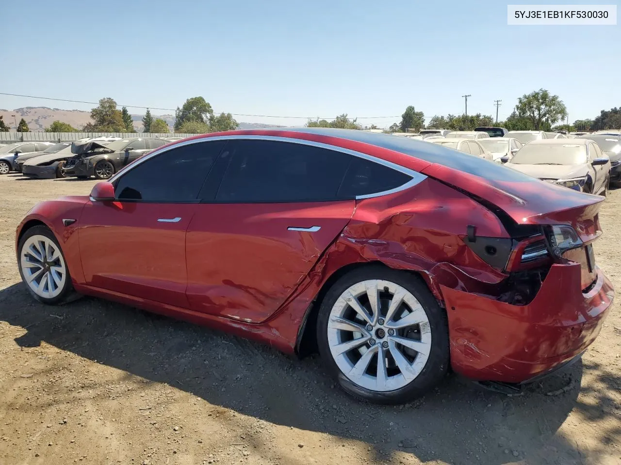 2019 Tesla Model 3 VIN: 5YJ3E1EB1KF530030 Lot: 70282264