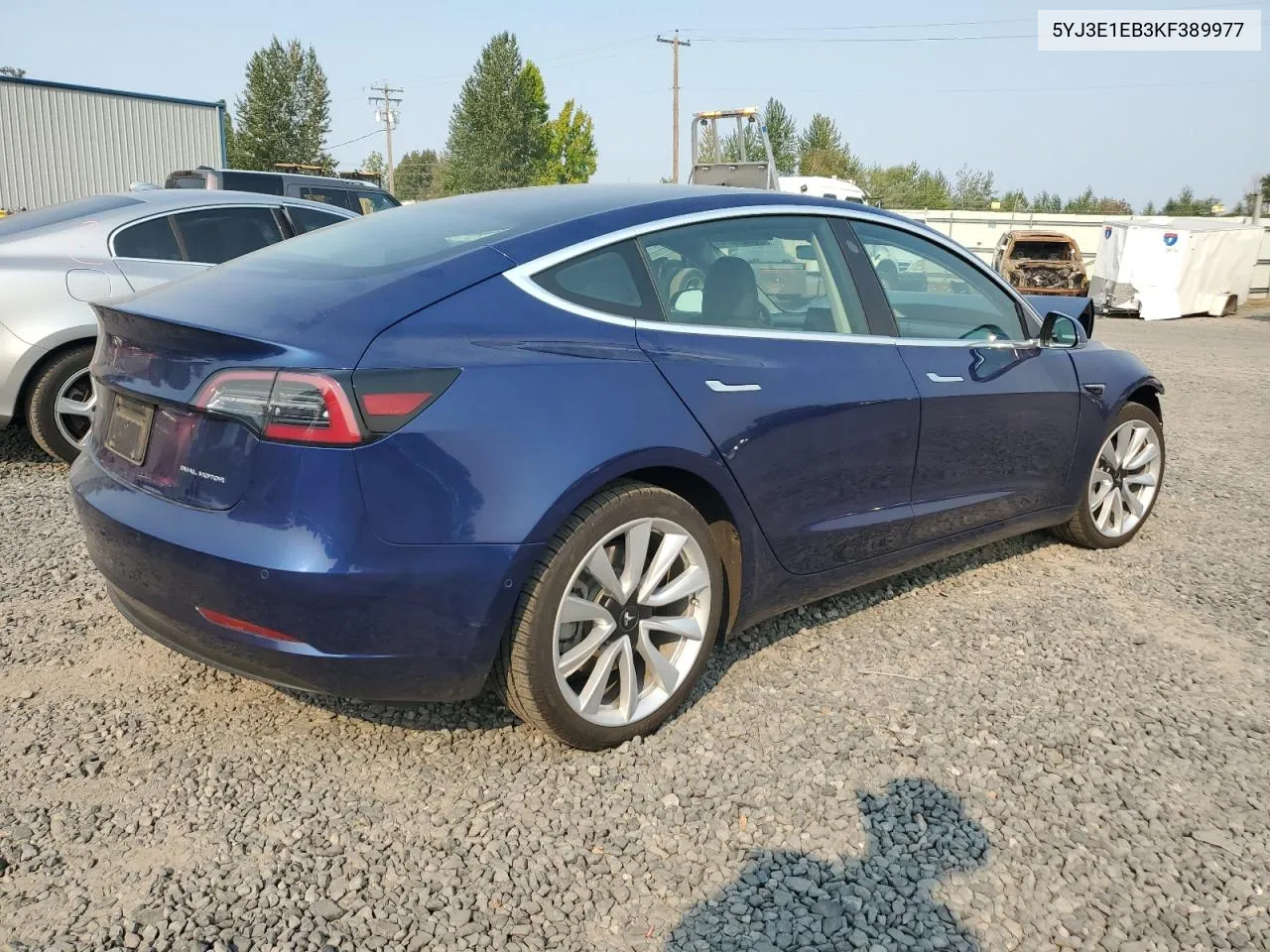 2019 Tesla Model 3 VIN: 5YJ3E1EB3KF389977 Lot: 70527054