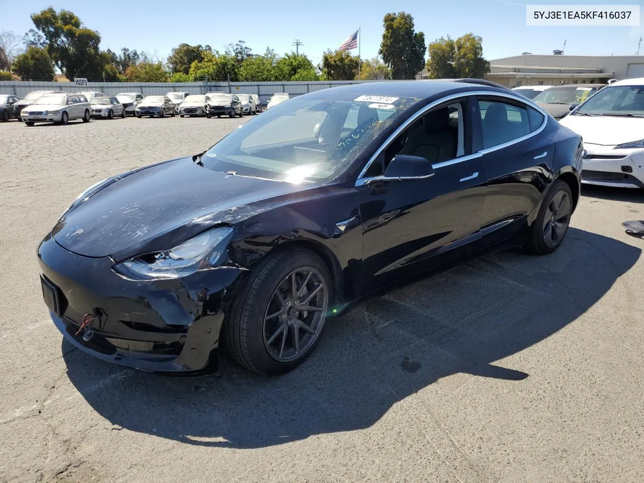 2019 Tesla Model 3 VIN: 5YJ3E1EA5KF416037 Lot: 70627974