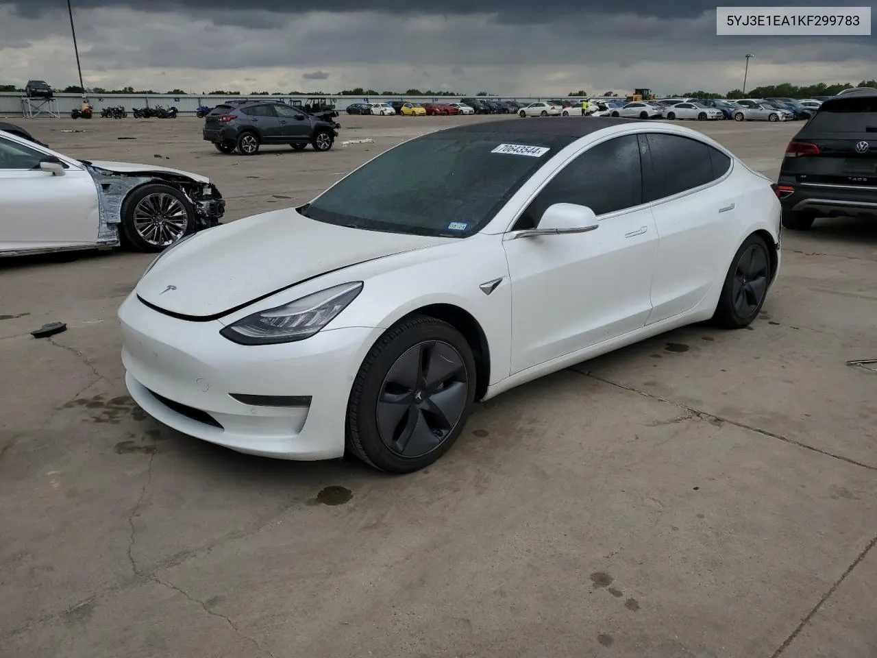 2019 Tesla Model 3 VIN: 5YJ3E1EA1KF299783 Lot: 70643544