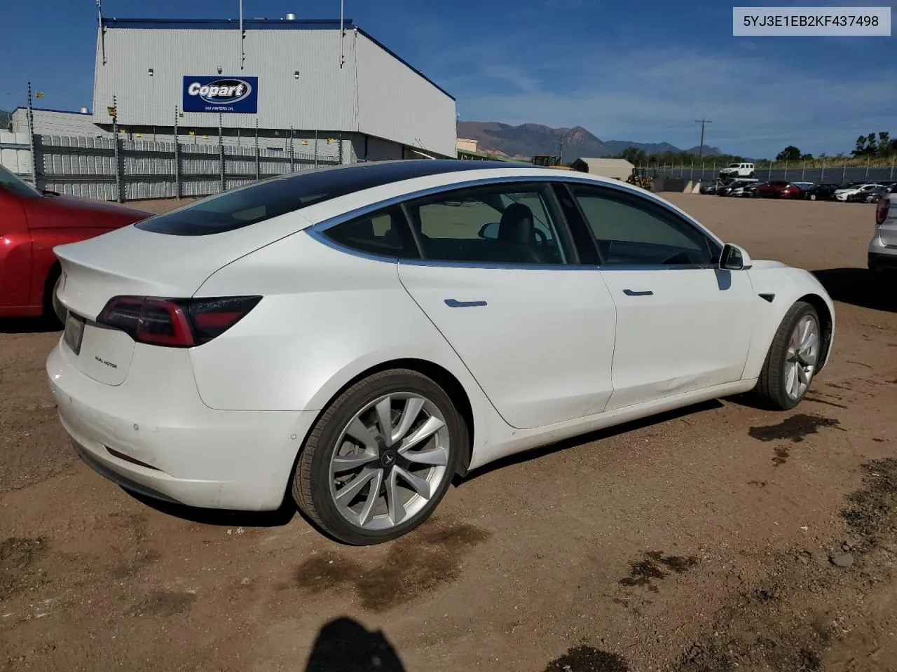 2019 Tesla Model 3 VIN: 5YJ3E1EB2KF437498 Lot: 70807514