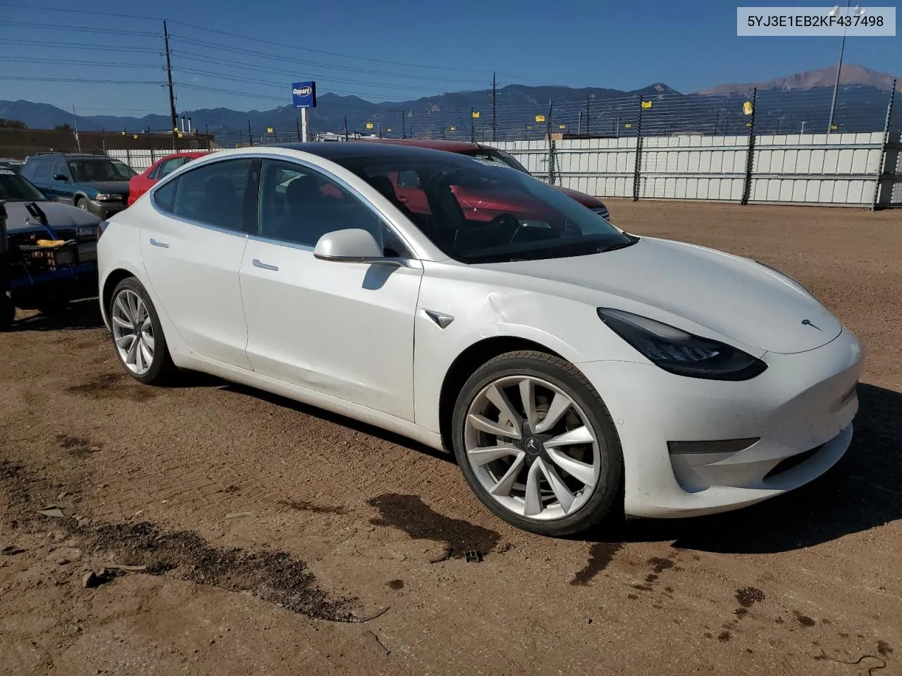 2019 Tesla Model 3 VIN: 5YJ3E1EB2KF437498 Lot: 70807514