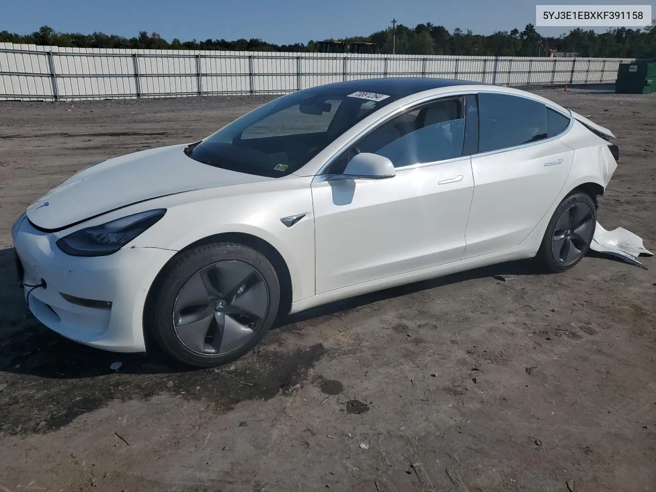 5YJ3E1EBXKF391158 2019 Tesla Model 3