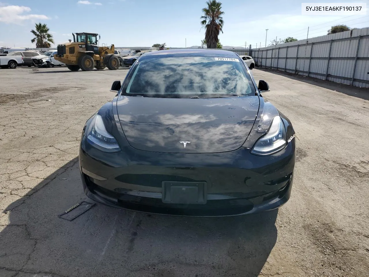 2019 Tesla Model 3 VIN: 5YJ3E1EA6KF190137 Lot: 70917784