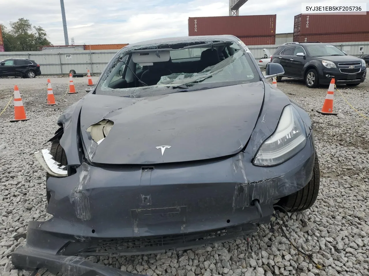 2019 Tesla Model 3 VIN: 5YJ3E1EB5KF205736 Lot: 71136474