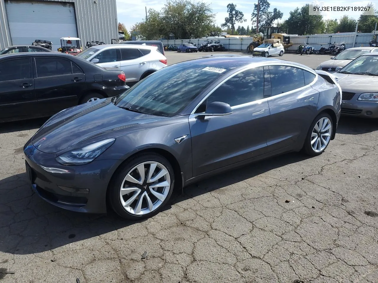 2019 Tesla Model 3 VIN: 5YJ3E1EB2KF189267 Lot: 71223774