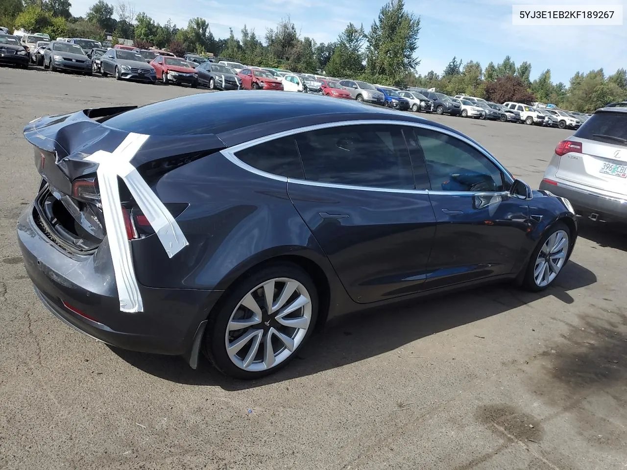 2019 Tesla Model 3 VIN: 5YJ3E1EB2KF189267 Lot: 71223774