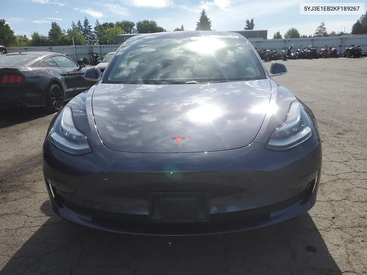 2019 Tesla Model 3 VIN: 5YJ3E1EB2KF189267 Lot: 71223774