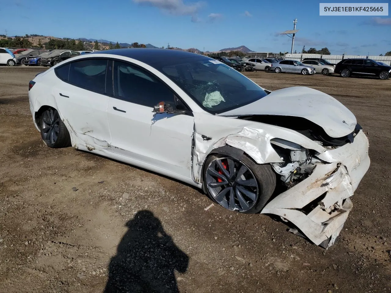 2019 Tesla Model 3 VIN: 5YJ3E1EB1KF425665 Lot: 71299774