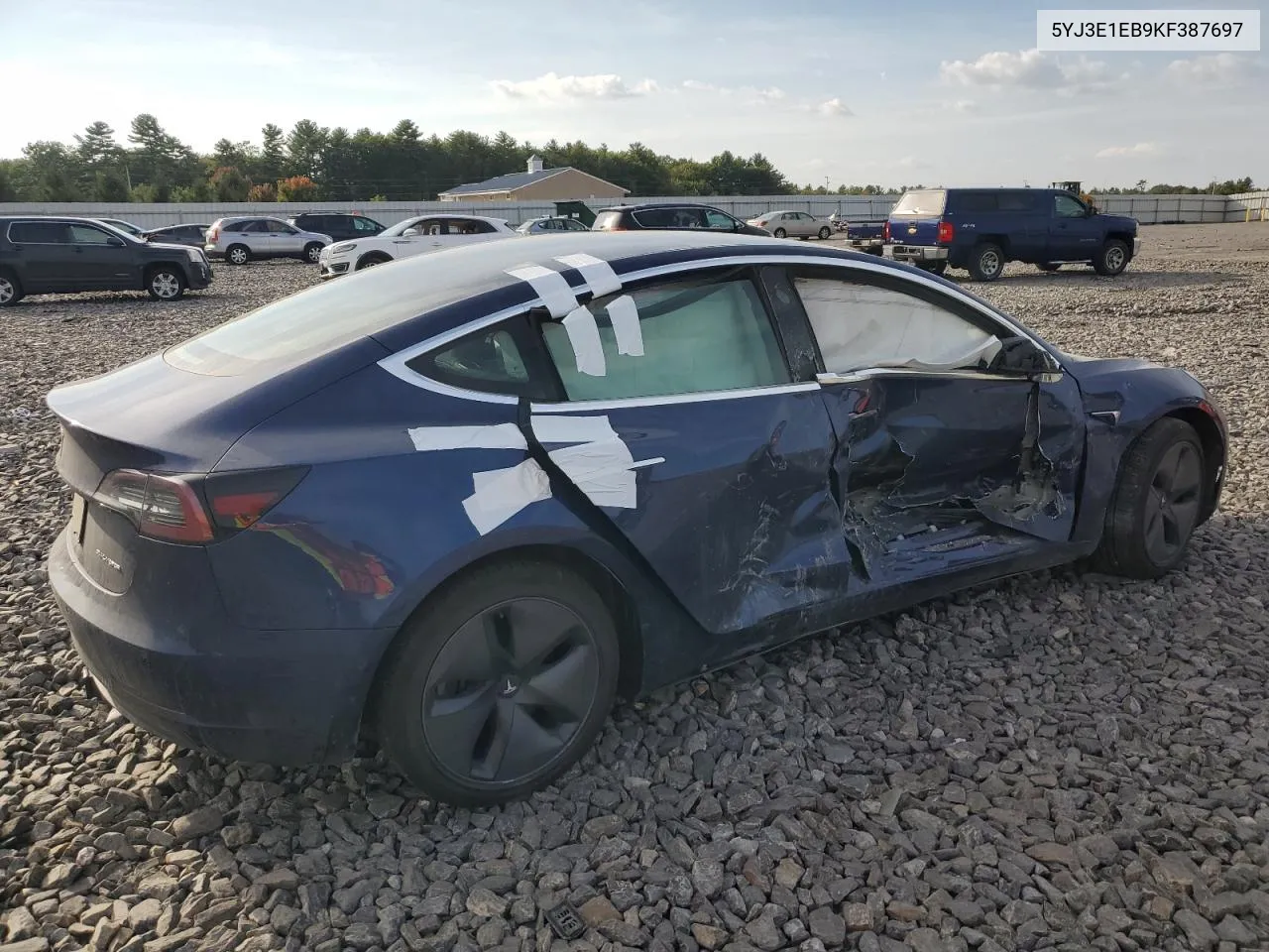 2019 Tesla Model 3 VIN: 5YJ3E1EB9KF387697 Lot: 71521884