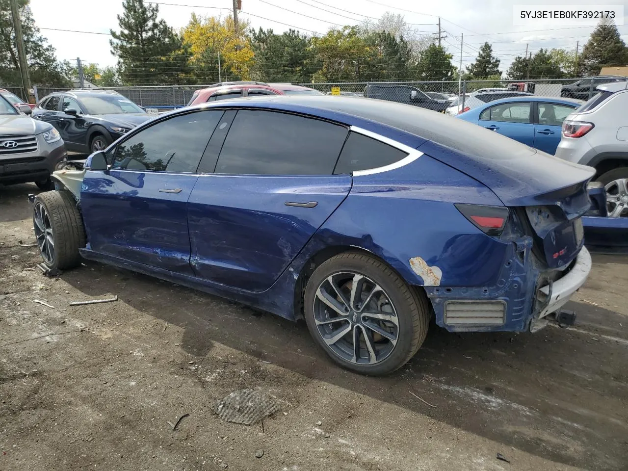 5YJ3E1EB0KF392173 2019 Tesla Model 3