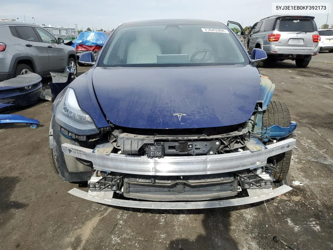 5YJ3E1EB0KF392173 2019 Tesla Model 3