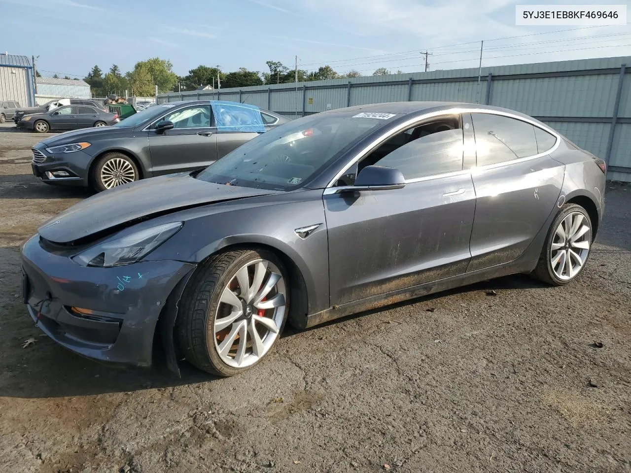 2019 Tesla Model 3 VIN: 5YJ3E1EB8KF469646 Lot: 71924244