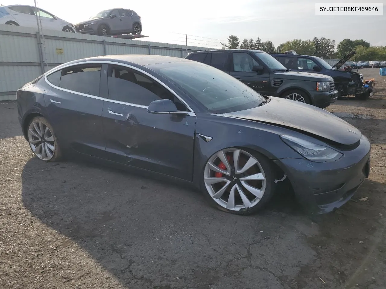 2019 Tesla Model 3 VIN: 5YJ3E1EB8KF469646 Lot: 71924244