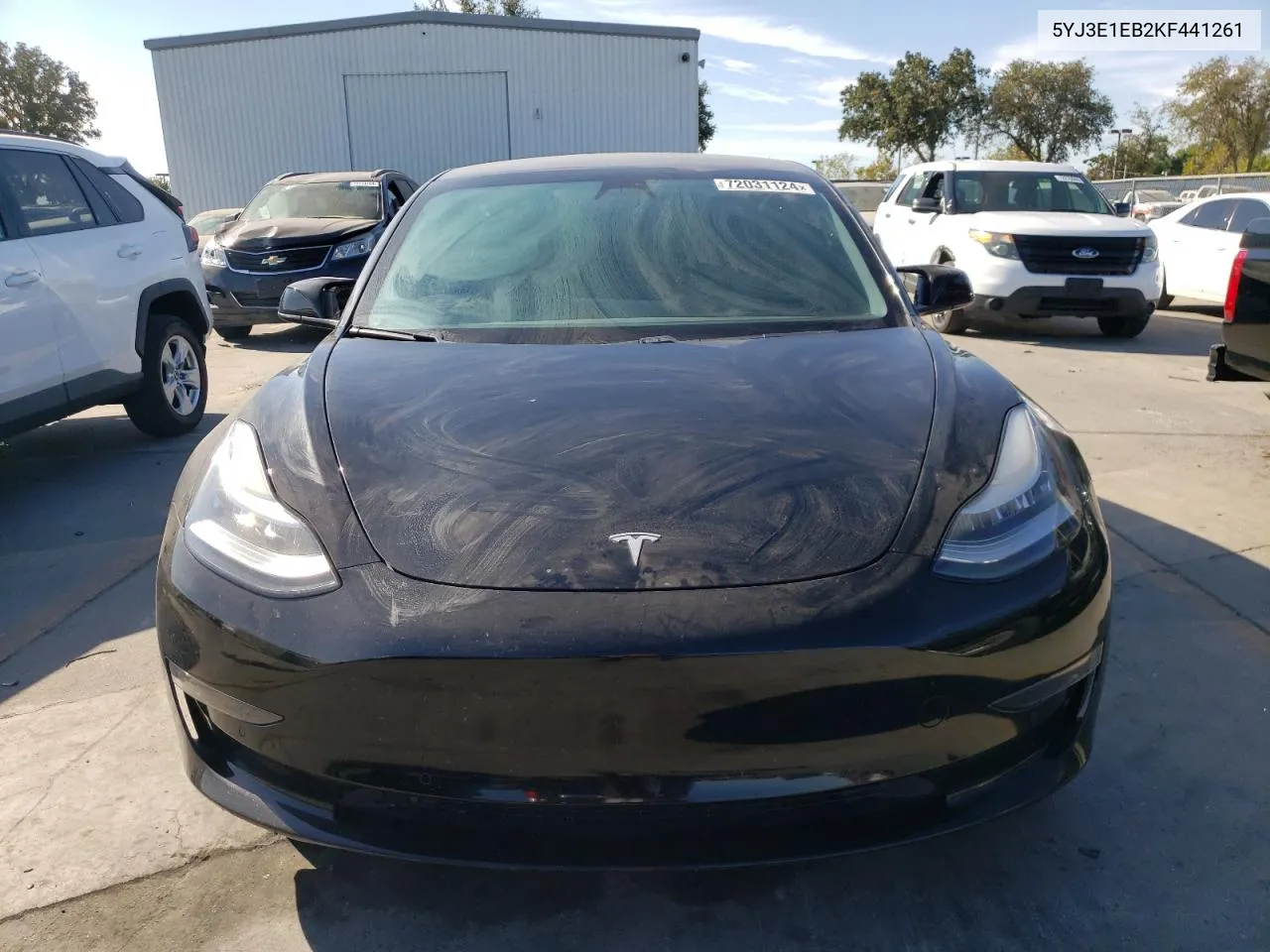 2019 Tesla Model 3 VIN: 5YJ3E1EB2KF441261 Lot: 72031124