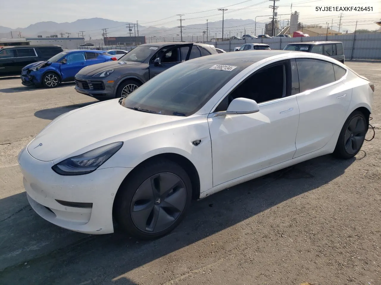 2019 Tesla Model 3 VIN: 5YJ3E1EAXKF426451 Lot: 72082134