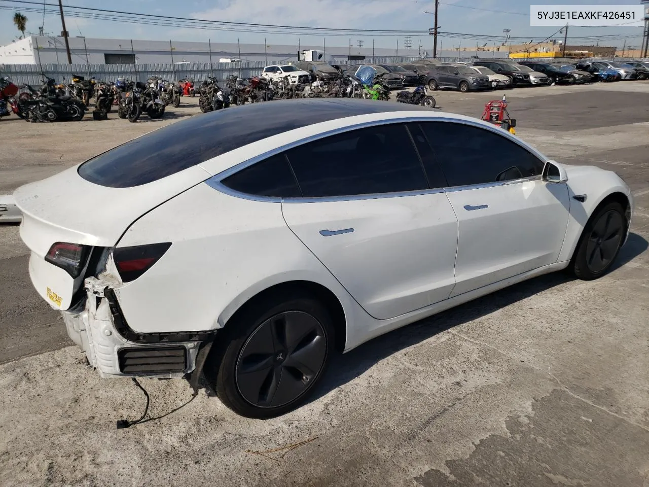 2019 Tesla Model 3 VIN: 5YJ3E1EAXKF426451 Lot: 72082134