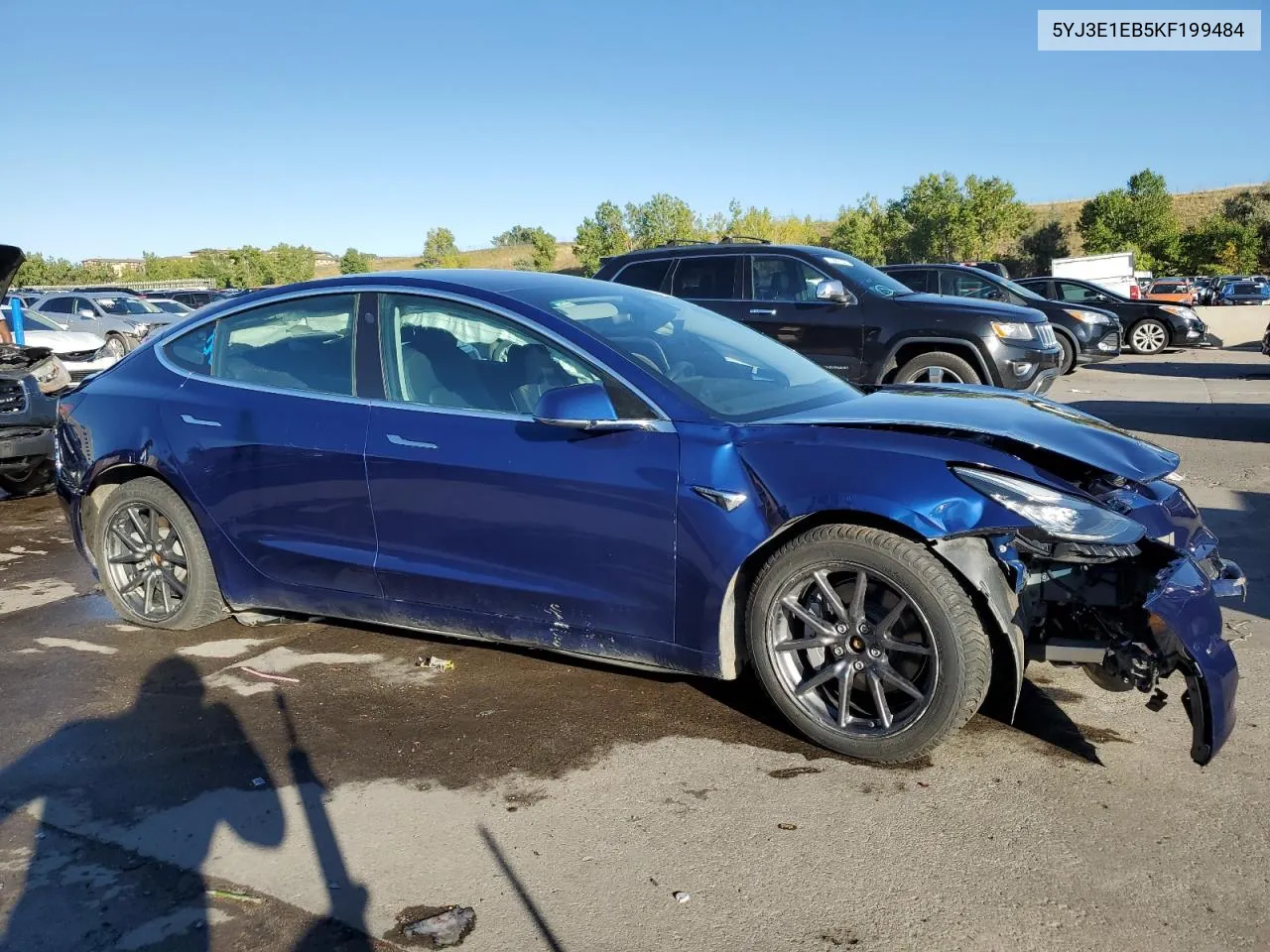 2019 Tesla Model 3 VIN: 5YJ3E1EB5KF199484 Lot: 72232694