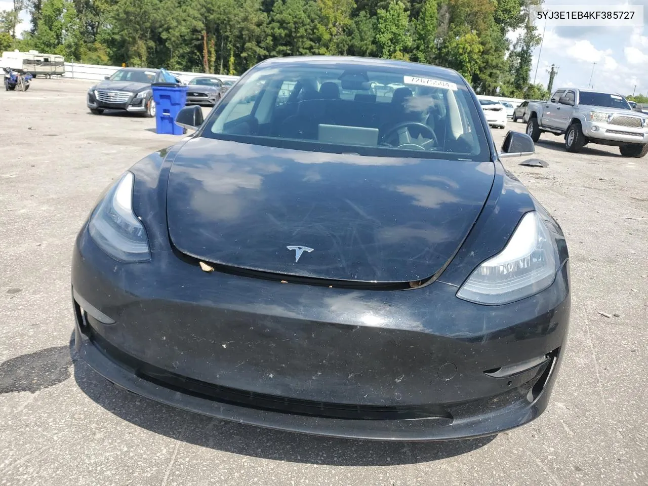 2019 Tesla Model 3 VIN: 5YJ3E1EB4KF385727 Lot: 72675504