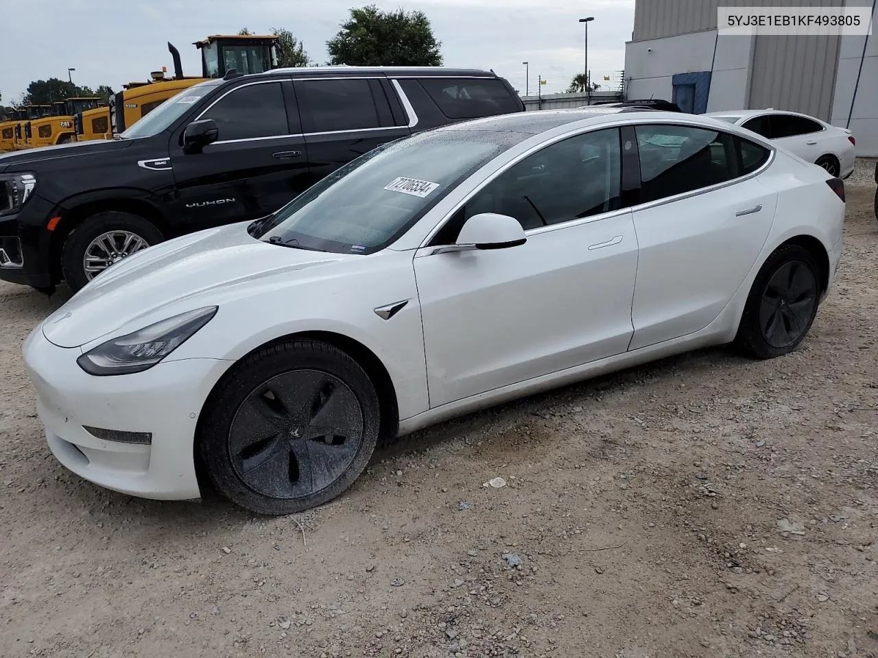 2019 Tesla Model 3 VIN: 5YJ3E1EB1KF493805 Lot: 72706534