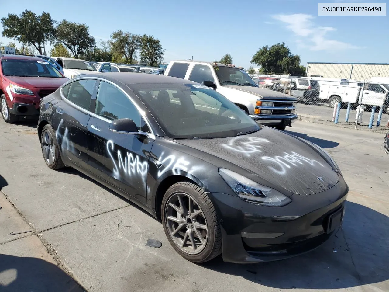 2019 Tesla Model 3 VIN: 5YJ3E1EA9KF296498 Lot: 72735804