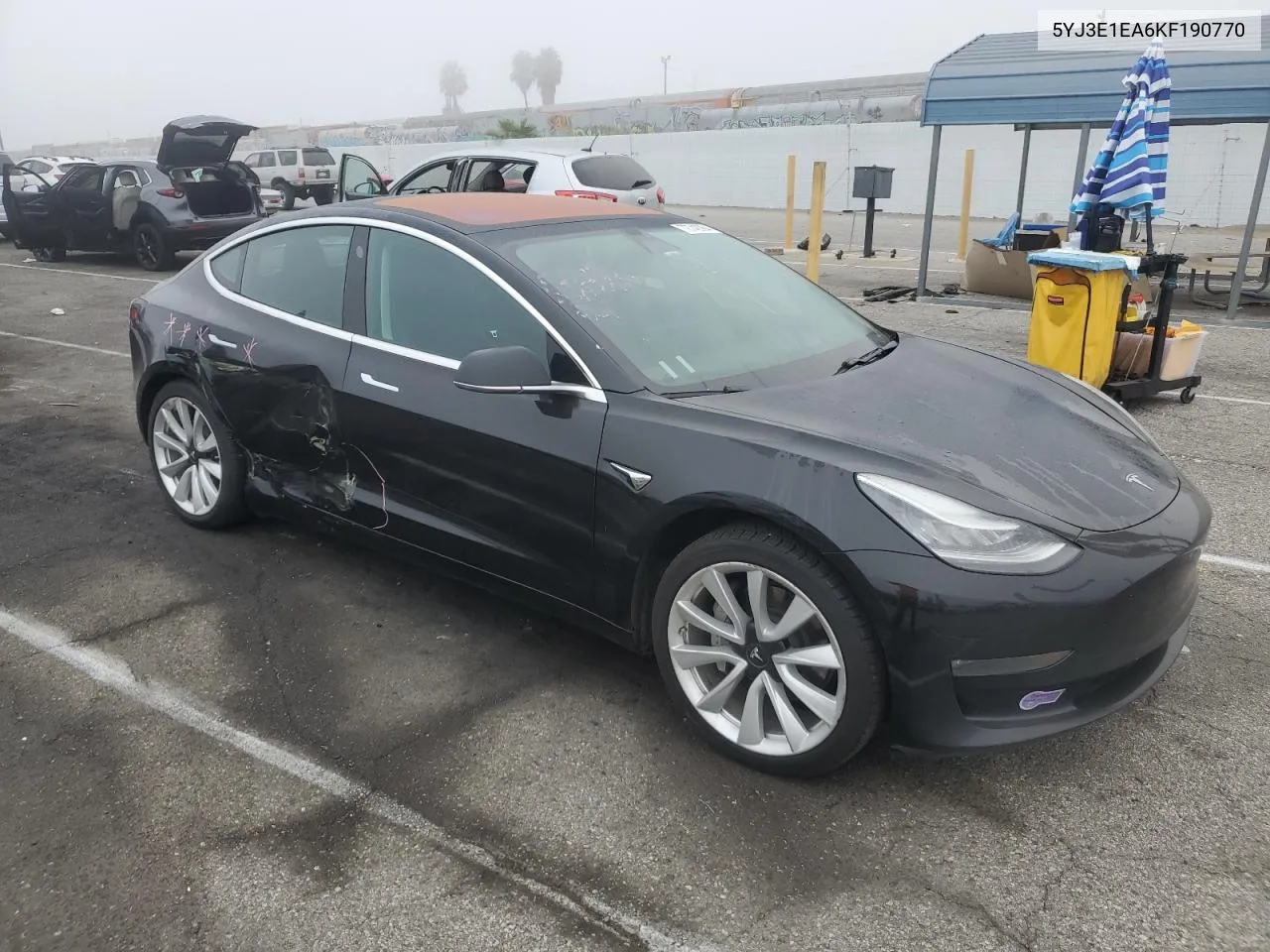 2019 Tesla Model 3 VIN: 5YJ3E1EA6KF190770 Lot: 72742064