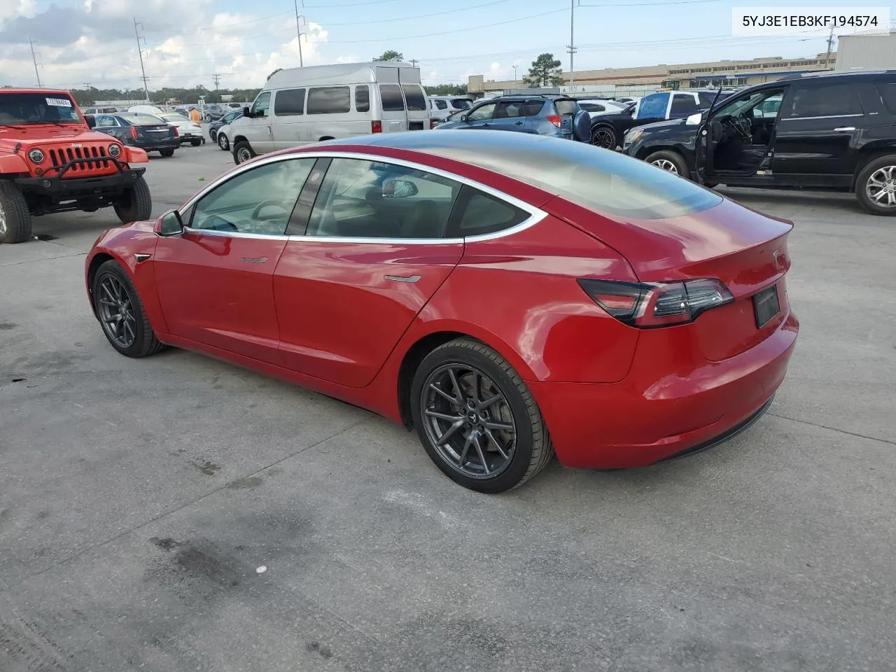 2019 Tesla Model 3 VIN: 5YJ3E1EB3KF194574 Lot: 72797964