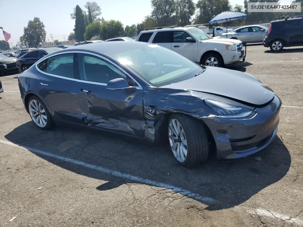 2019 Tesla Model 3 VIN: 5YJ3E1EA4KF425487 Lot: 72841284