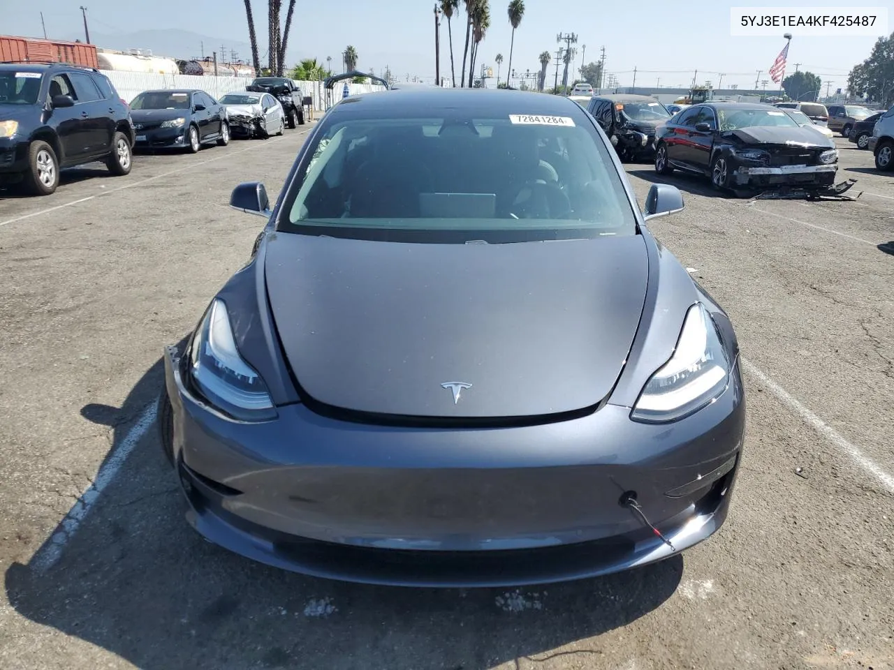 2019 Tesla Model 3 VIN: 5YJ3E1EA4KF425487 Lot: 72841284