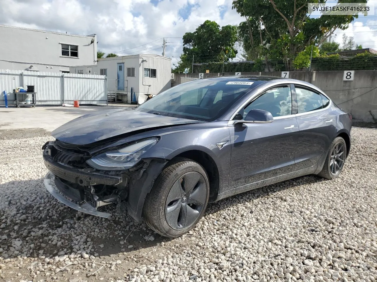 2019 Tesla Model 3 VIN: 5YJ3E1EA5KF416233 Lot: 72905064