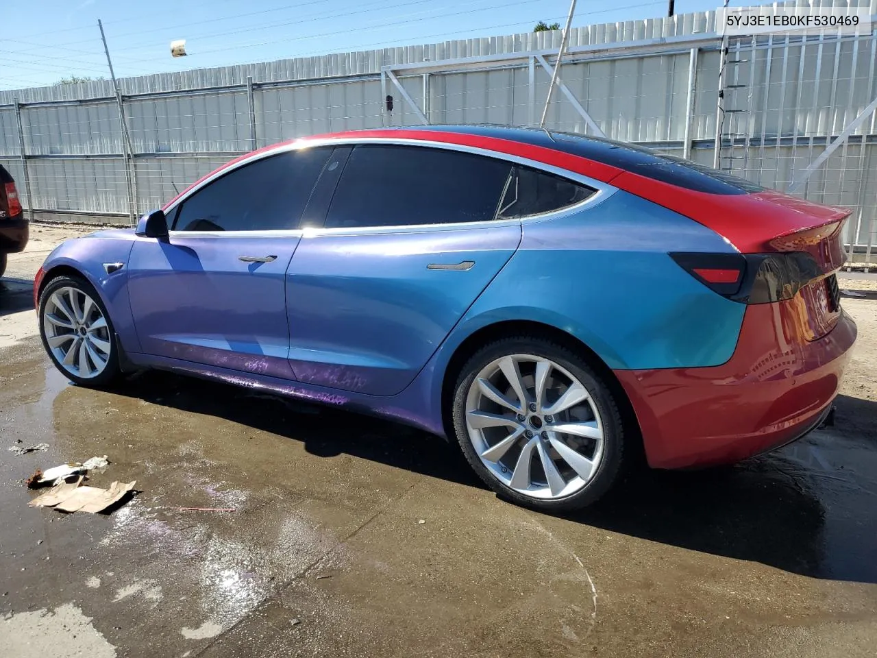 2019 Tesla Model 3 VIN: 5YJ3E1EB0KF530469 Lot: 72940894