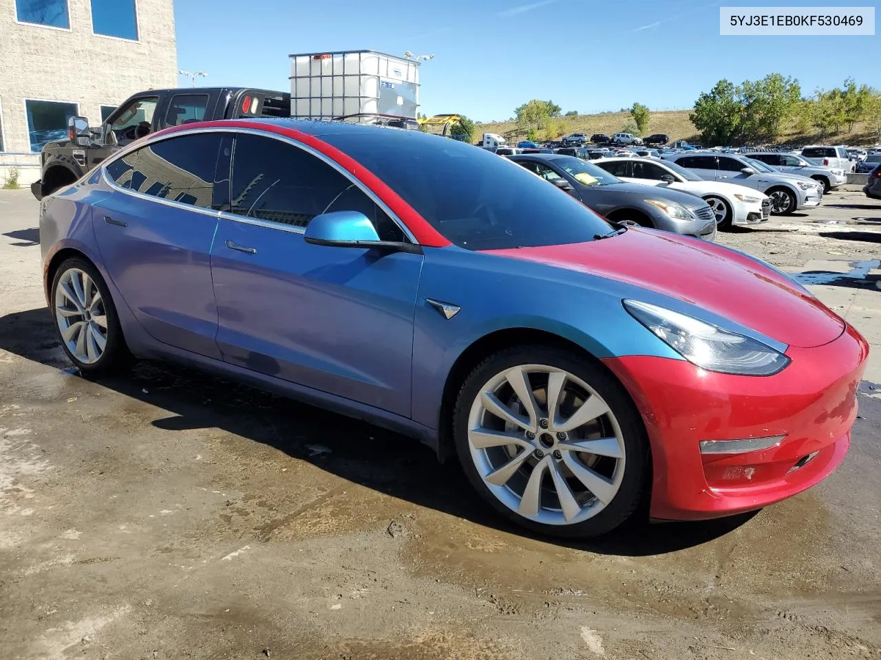 2019 Tesla Model 3 VIN: 5YJ3E1EB0KF530469 Lot: 72940894