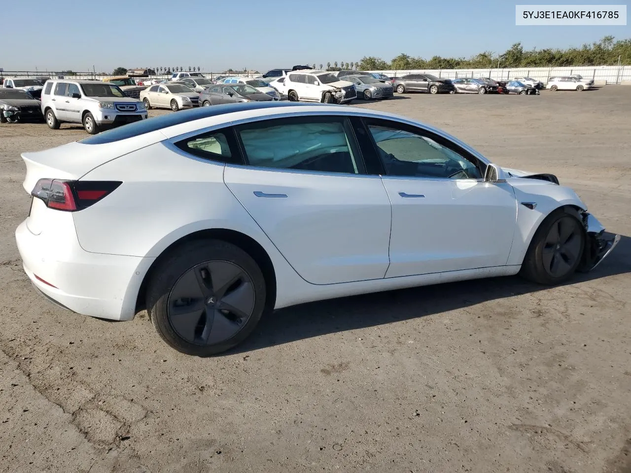 2019 Tesla Model 3 VIN: 5YJ3E1EA0KF416785 Lot: 73027924