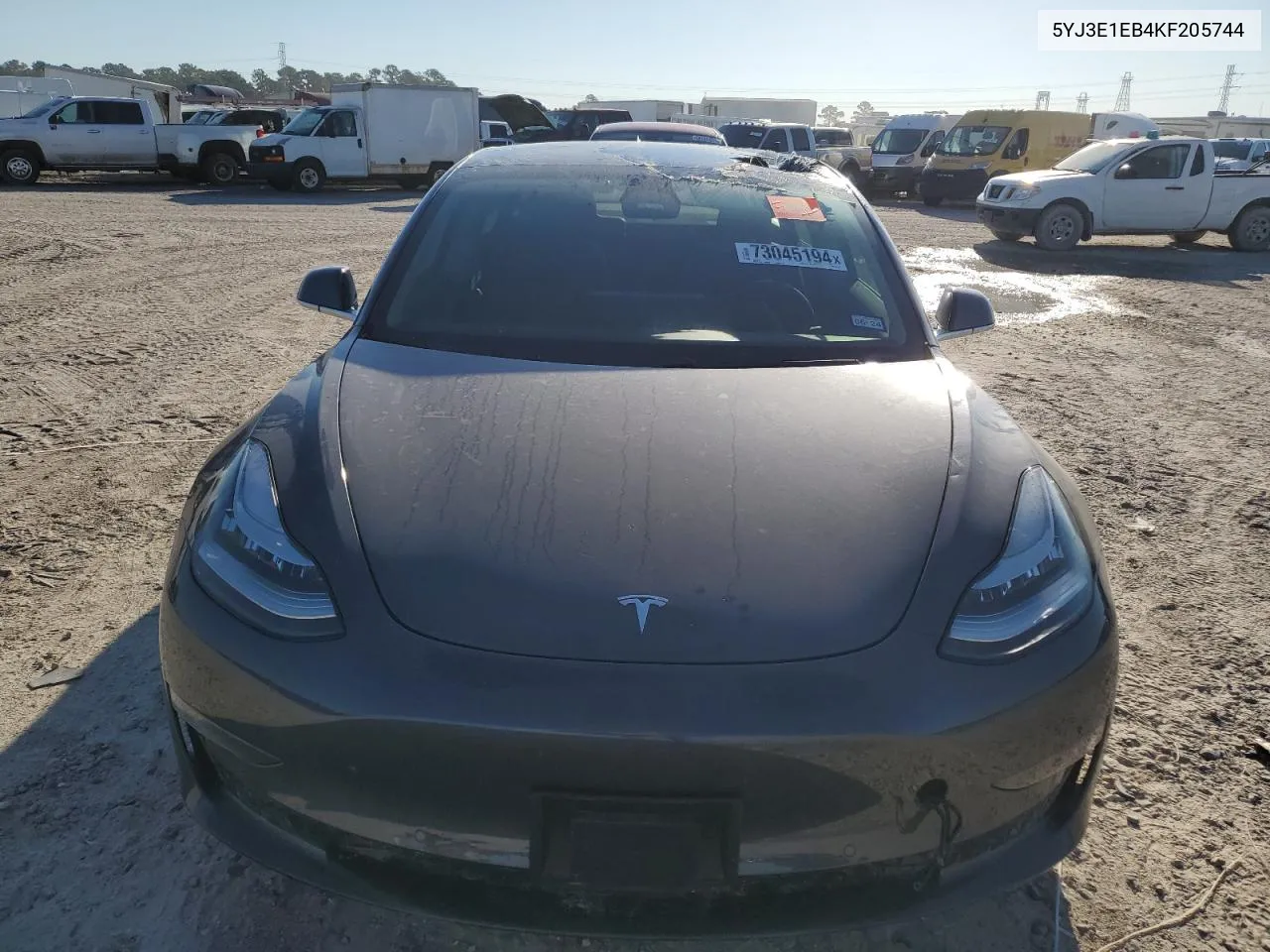 2019 Tesla Model 3 VIN: 5YJ3E1EB4KF205744 Lot: 73045194