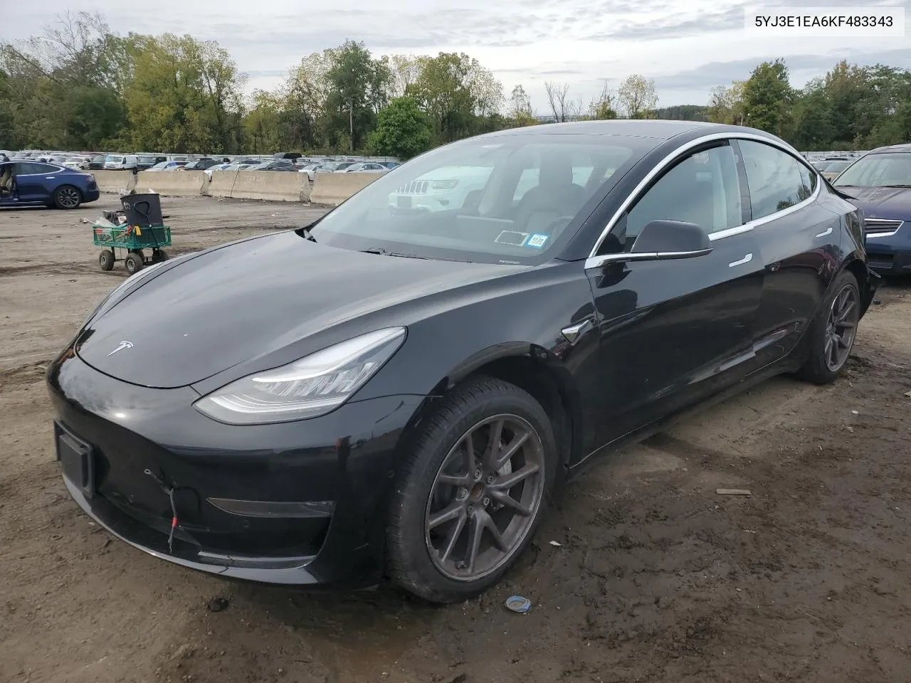 2019 Tesla Model 3 VIN: 5YJ3E1EA6KF483343 Lot: 73090144