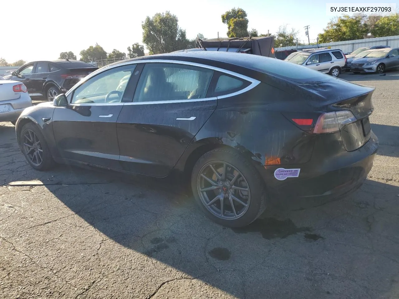 2019 Tesla Model 3 VIN: 5YJ3E1EAXKF297093 Lot: 73235084