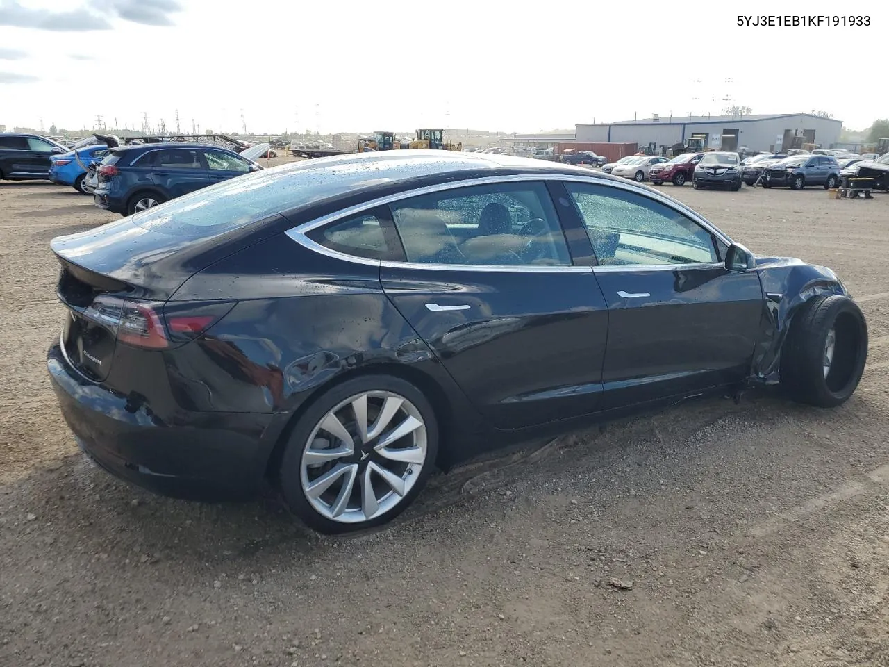 2019 Tesla Model 3 VIN: 5YJ3E1EB1KF191933 Lot: 73372294