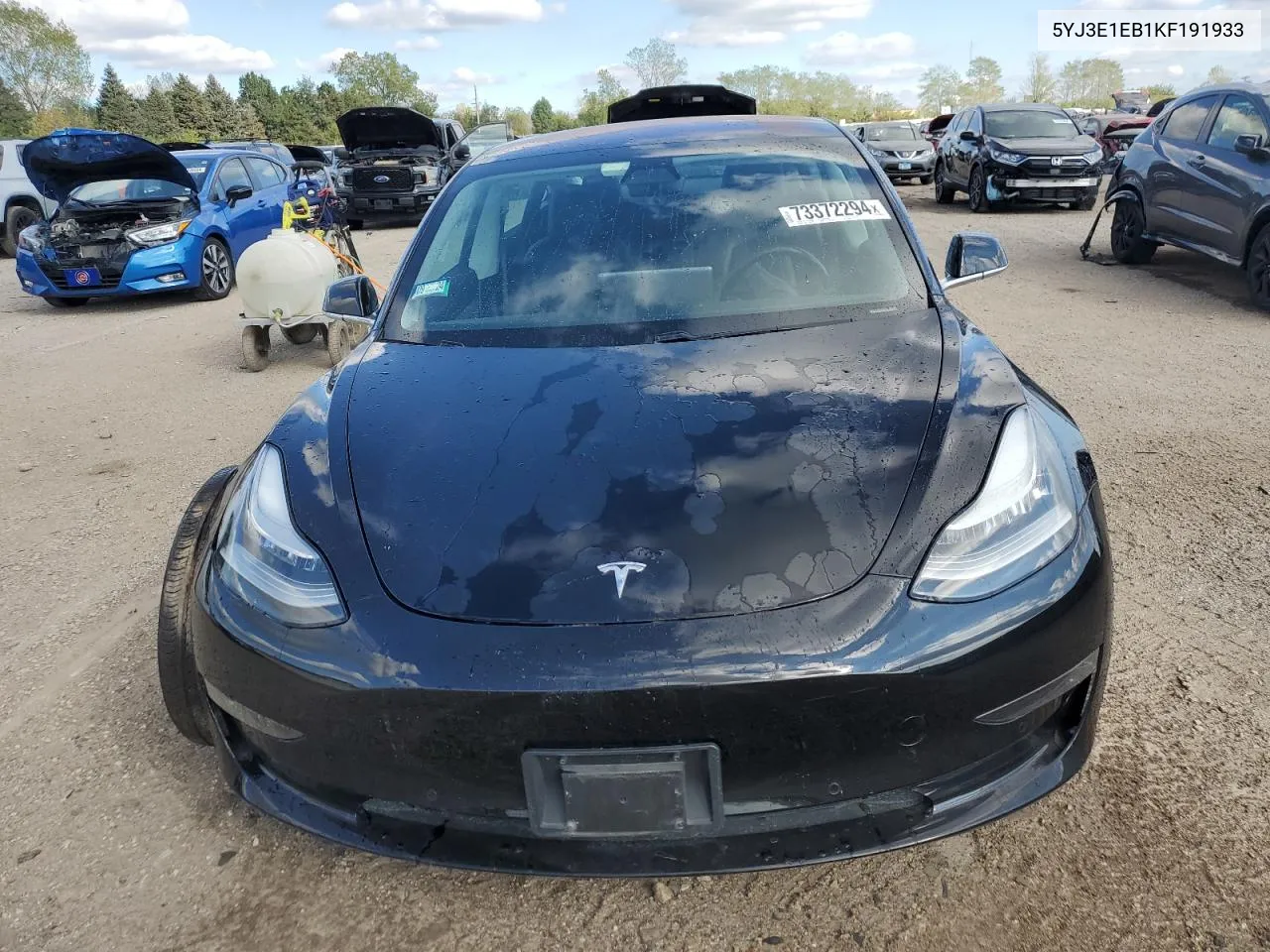 2019 Tesla Model 3 VIN: 5YJ3E1EB1KF191933 Lot: 73372294