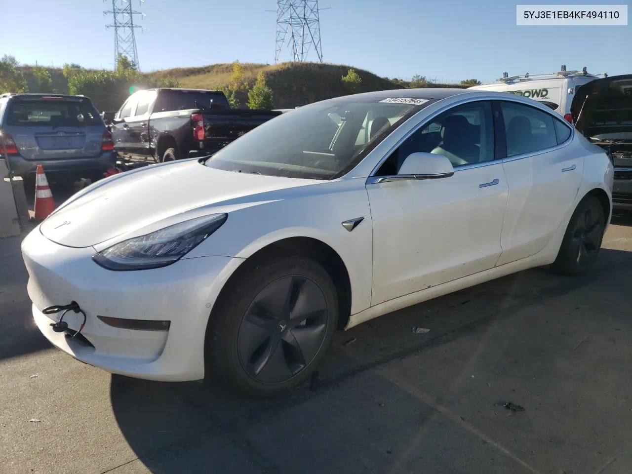 2019 Tesla Model 3 VIN: 5YJ3E1EB4KF494110 Lot: 73415764