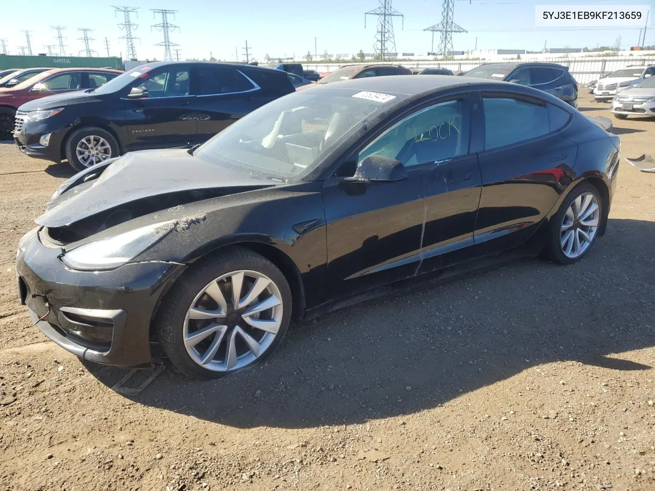 2019 Tesla Model 3 VIN: 5YJ3E1EB9KF213659 Lot: 73509474