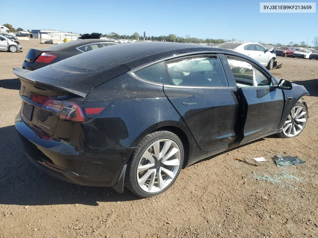 2019 Tesla Model 3 VIN: 5YJ3E1EB9KF213659 Lot: 73509474