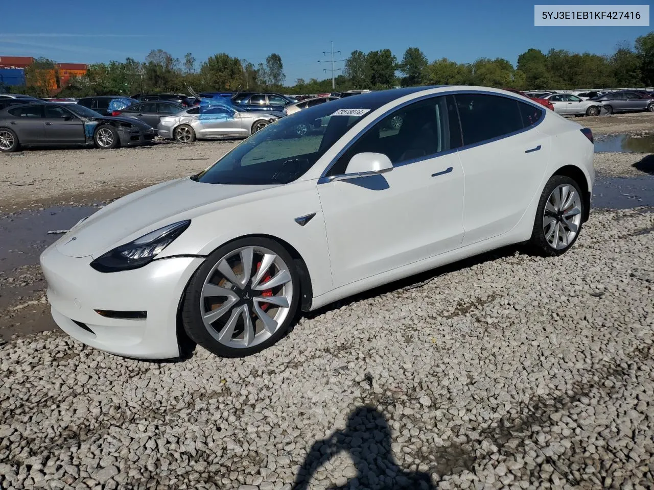 2019 Tesla Model 3 VIN: 5YJ3E1EB1KF427416 Lot: 73518014