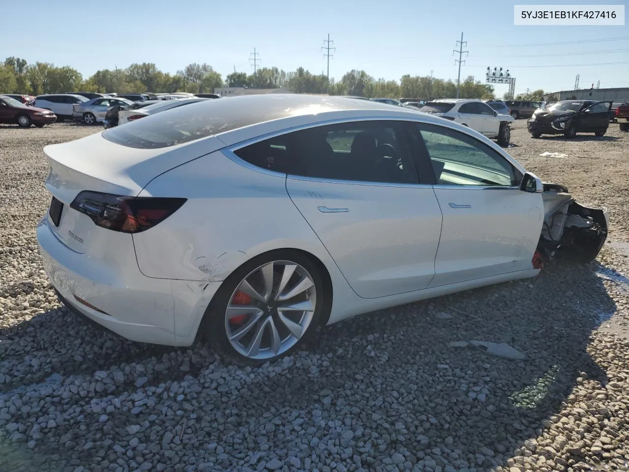 2019 Tesla Model 3 VIN: 5YJ3E1EB1KF427416 Lot: 73518014