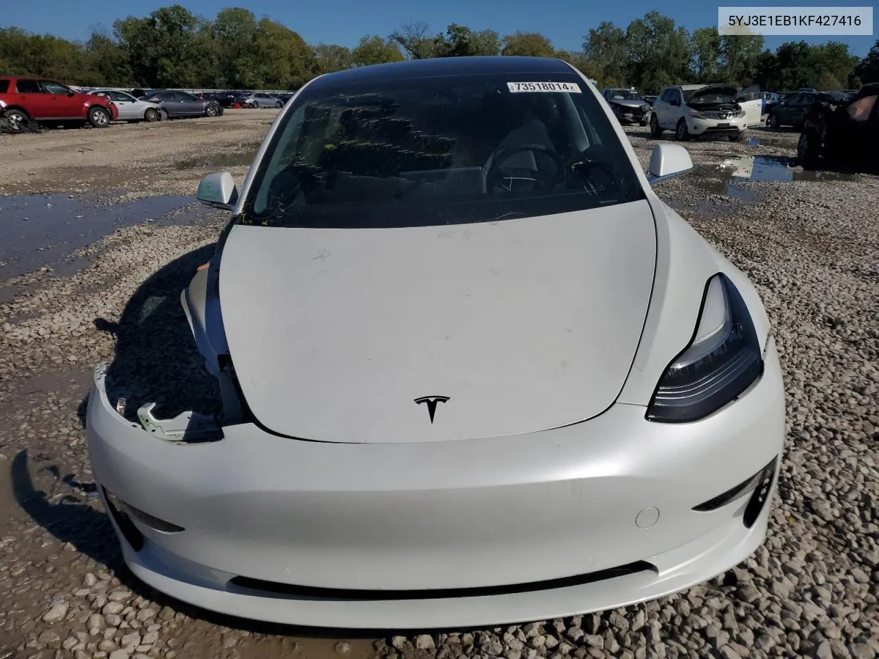 2019 Tesla Model 3 VIN: 5YJ3E1EB1KF427416 Lot: 73518014