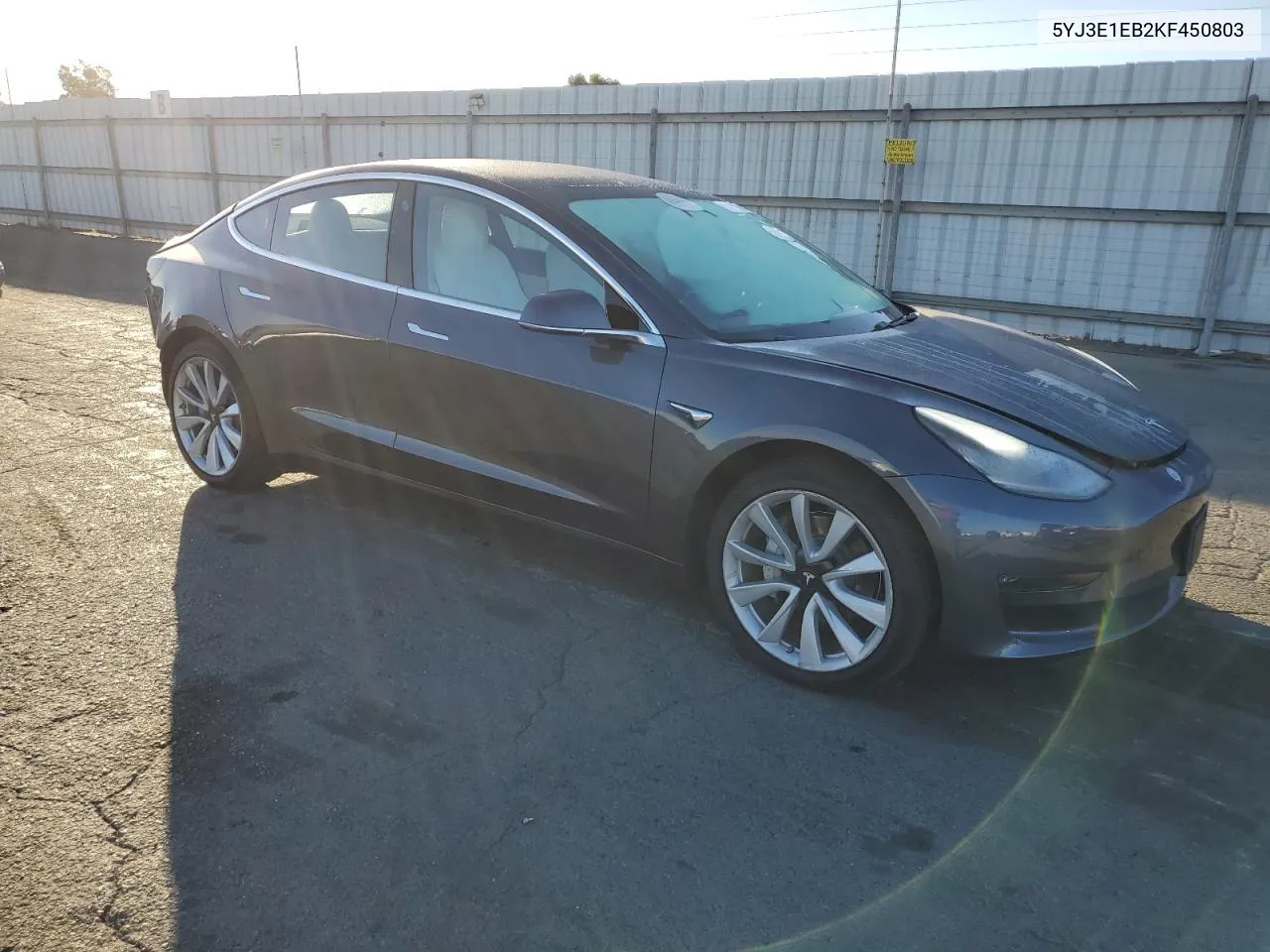 2019 Tesla Model 3 VIN: 5YJ3E1EB2KF450803 Lot: 73720534