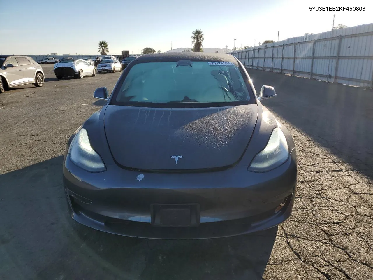 2019 Tesla Model 3 VIN: 5YJ3E1EB2KF450803 Lot: 73720534